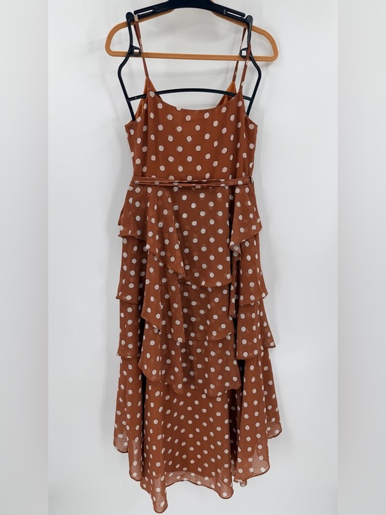 Anthropologie Hutch Polka Dot Neutral Tierred Dress Small Wedding Guest Party Anthropologie Hutch Polka Dot Neutral Tierred Dress Small Wedding Guest Party